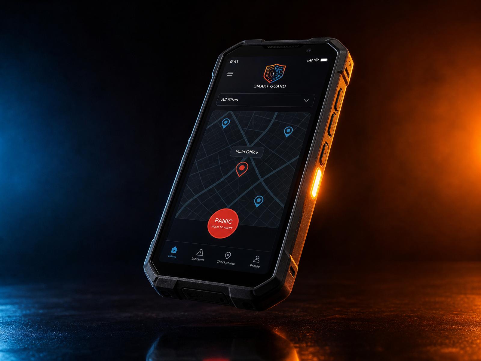 Smart Guard rugged device with panic button